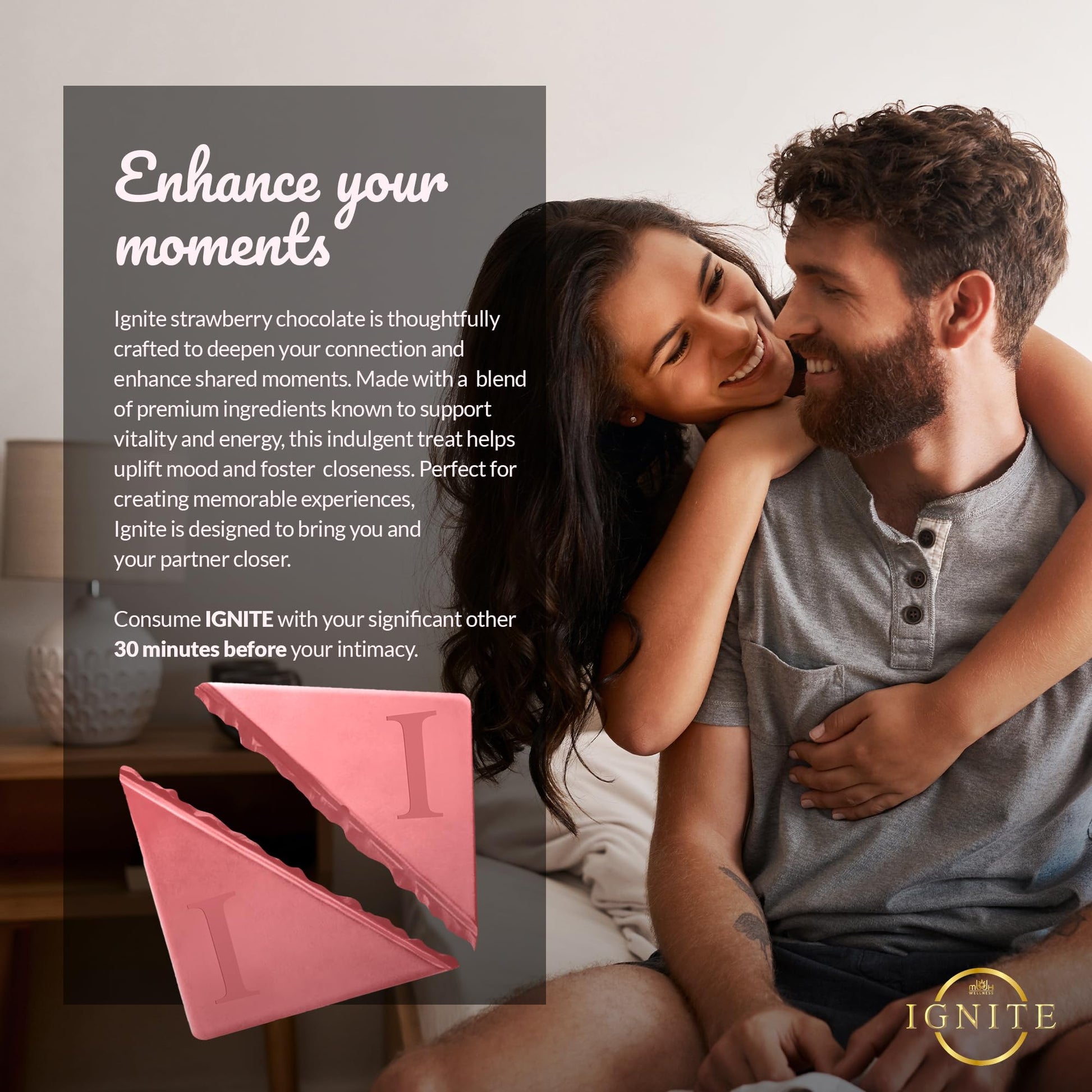 MBDH Wellness Ignite Chocolate Bars(1 Box) Luxurious Strawberry Flavour Chocolate For Uplifting Mood & Vitality Ideal For Men & Women,Vegetarian And Gluten-Free Delight,110 Grams
