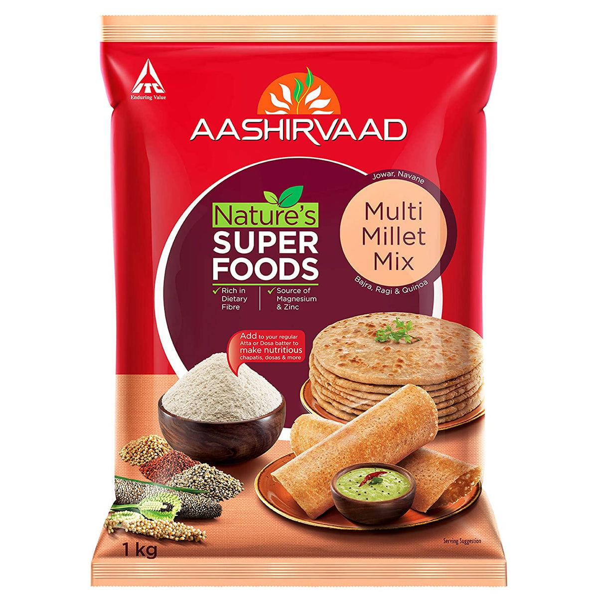 Aashirvaad Nature’s Superfoods Multi Millet Mix, 1kg Pack