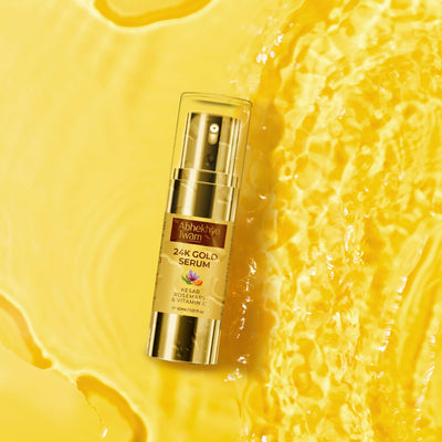 Abhekhya Twam Gold Serum for Radiant, Bright Youthful Skin with Anti Aging formula, Luminous Primer for Face Makeup 30 ml