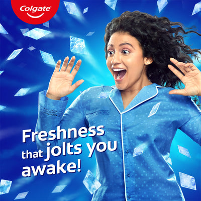 Colgate MaxFresh Toothpaste, Blue Gel Tooth Paste with Menthol for Super Fresh Breath, 300g, 150g X 2 (Peppermint Ice, Combo Pack Offer)