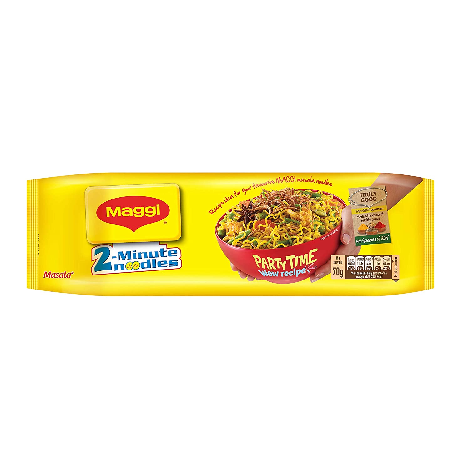 Nestle Maggi 2-Minute Instant Noodles Suitable for vegetarians, 500g