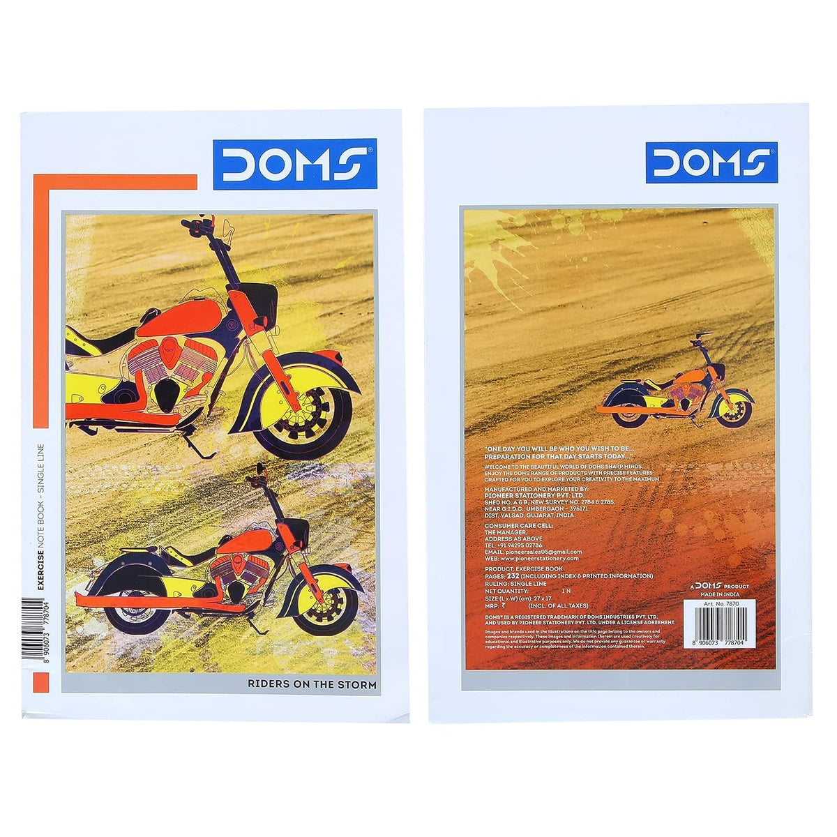 Doms Bike Series Design Notebook - Single Line