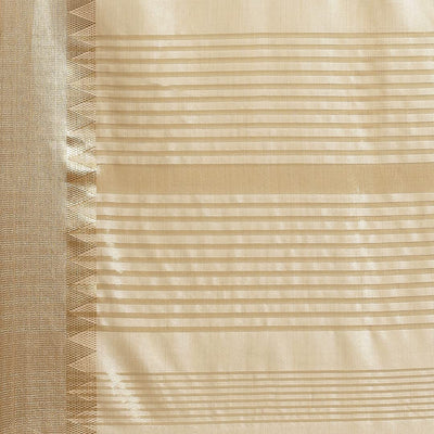 arriva fab Women's Kasavu Cotton Blend Saree With Blouse Piece (Riva1698__White)
