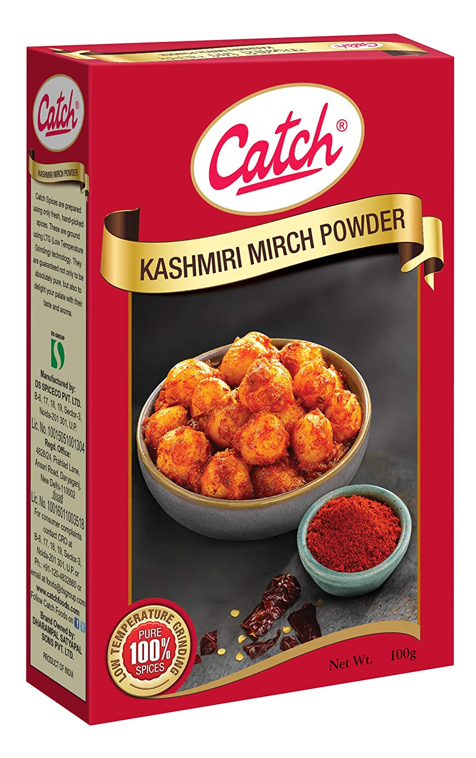 10x Catch Kashmiri Mirch Powder, Pack of 10 (100G each)