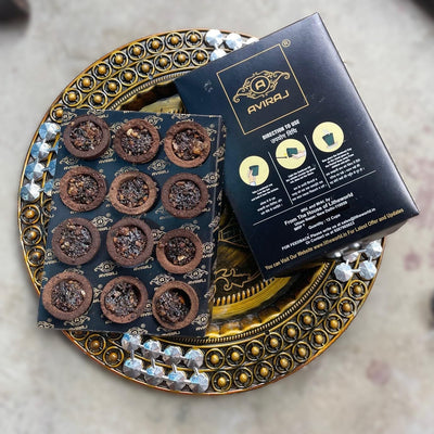 Aviraj Loban Cups Dhoop for Pooja (72 Cups) | Havan Cups for Pooja | Natural Guggal/Sambrani Cup Dhoop Original | Charcoal Free | Pack of 6 Trays