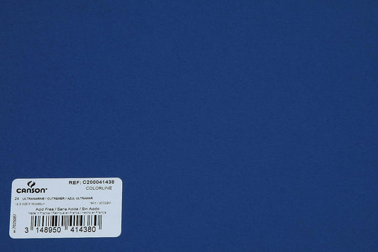 Canson Colorline 300 GSM Grainy 50 x 65 cm Coloured Drawing Paper Sheets(Ultramarine, 10 Sheets)