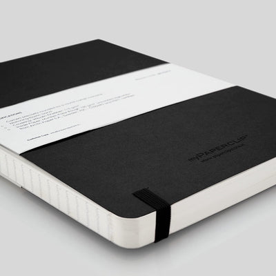 Mypaperclip Limited Edition Notebook, A5 (148 X 210 Mm, 5 .83 X 8.27 In.) Checks Lep192A5-C - Black