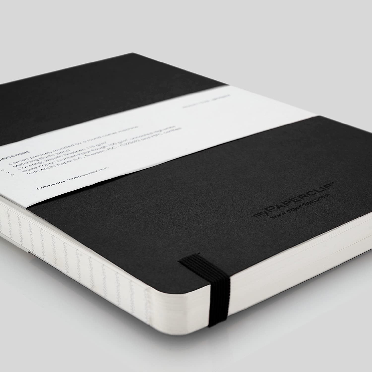 Mypaperclip Limited Edition Notebook, A5 (148 X 210 Mm, 5 .83 X 8.27 In.) Checks Lep192A5-C - Black