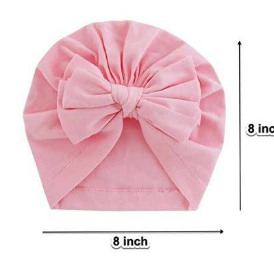 Aashiya Trades Cotton Turban Kont Bow Caps for Babies