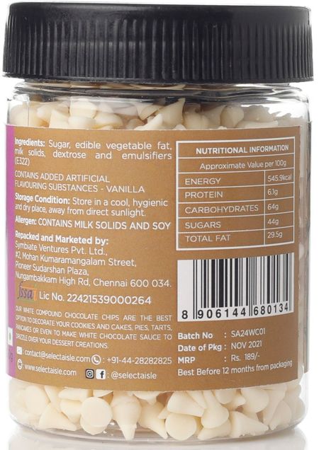 The Select Aisle White Chocolate Chips 150G
