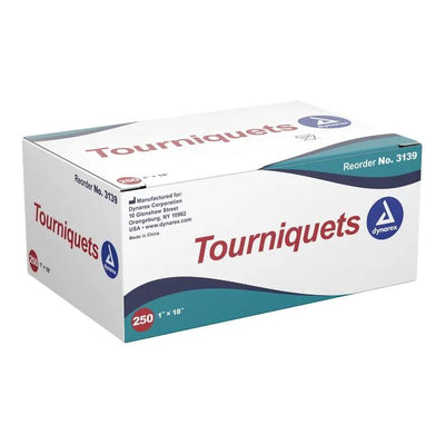 Tourniquet Synthetic Rubber Strap 18 Inch Length - Pack of 10