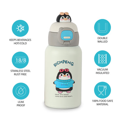 Babybop Hot & Cold Stainless Steel Kids Water Bottle, 500ml