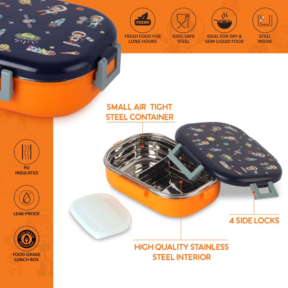 Apollo  3D Design Insulated Kids Lunch Box, 700ml