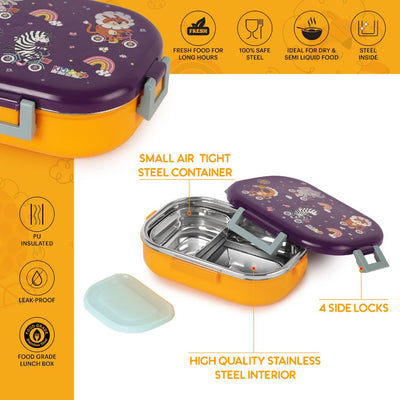Apollo  3D Design Insulated Kids Lunch Box, 700ml
