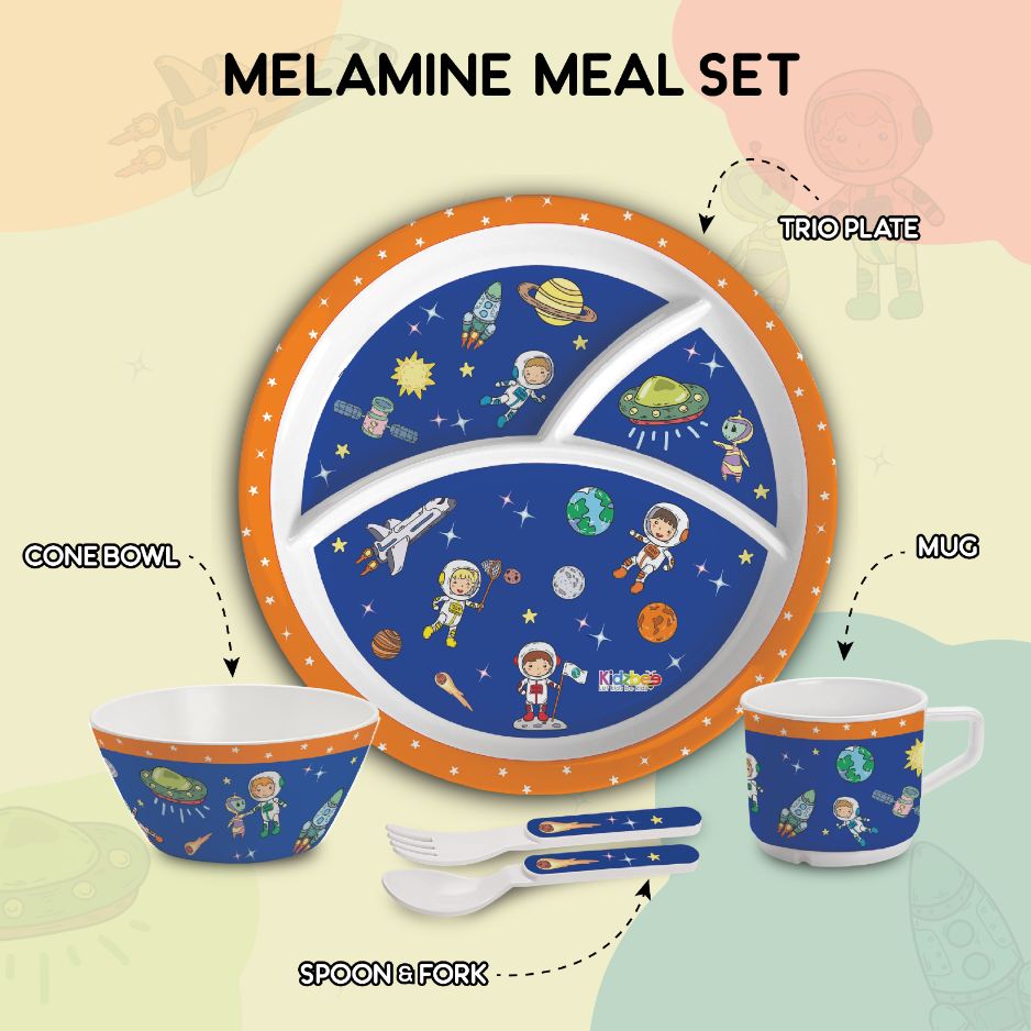 Cosmic Explorer  Kids Melamine Meal, Set of 5
