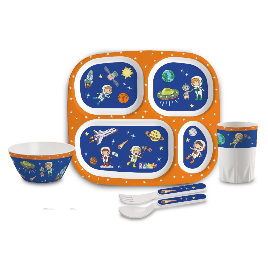 Cosmic Explorer  Kids Melamine Meal, Set of 5