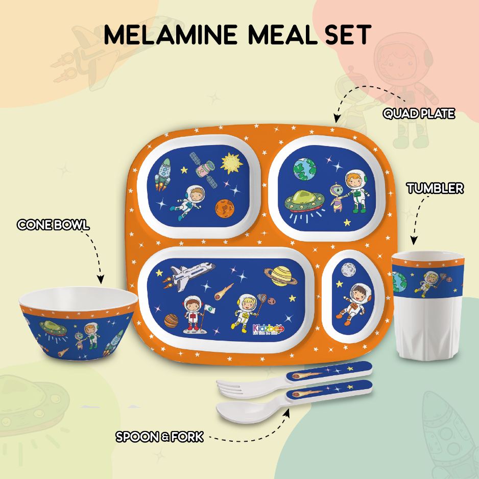 Cosmic Explorer  Kids Melamine Meal, Set of 5