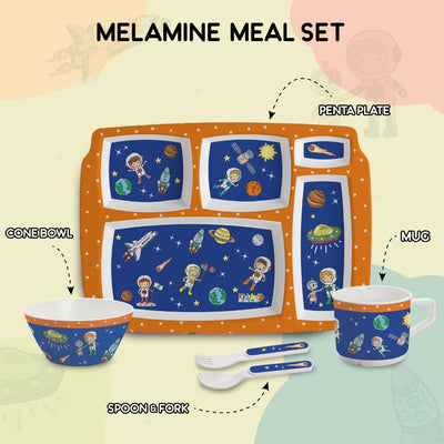 Cosmic Explorer  Kids Melamine Meal, Set of 5
