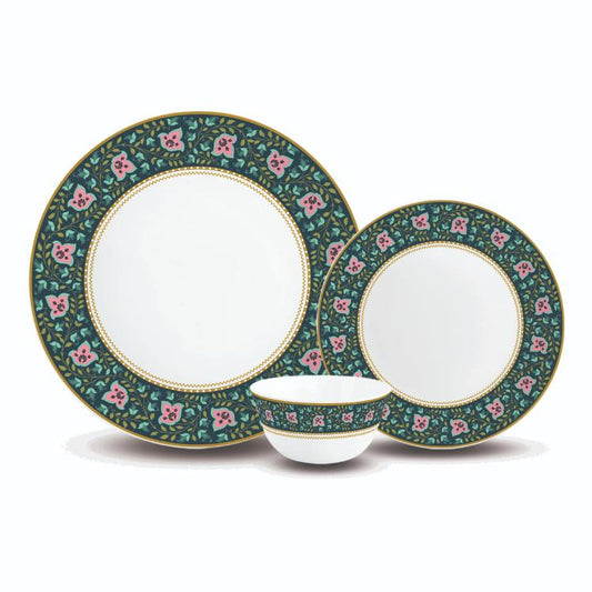 Aurus Series 35 Pieces Chintz Opalware Dinner Set, Family of 6