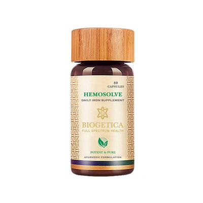 Biogetica Hemosolve - Daily Iron Supplement, 80 Capsules