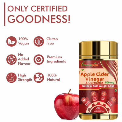 Vitaminnica Apple Cider Vinegar- Healthy Gut, Bloating and Improves Digestion