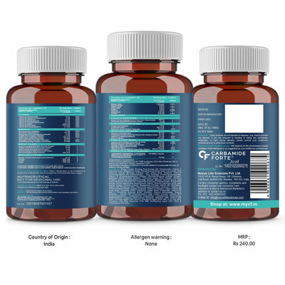 Carbamide Forte Multivitamin Tablets for Men and Women with Probiotics Supplement - 30 Veg Tablets