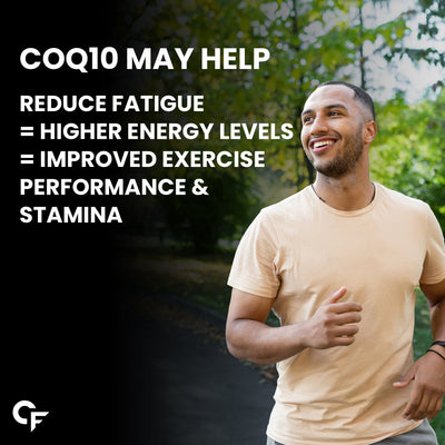 CF Coq10 Coenzyme Q10 - 120mg Capsule with Piperine 5mg Supplement – 30 Veg Capsules
