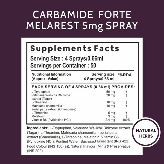 CF Melatonin Spray with Tagara & Chamomile - Sleeping Aid Supplement | Mint Flavour - 300 Sprays