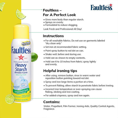 Faultless Lemon Scent Ironing Spray Starch