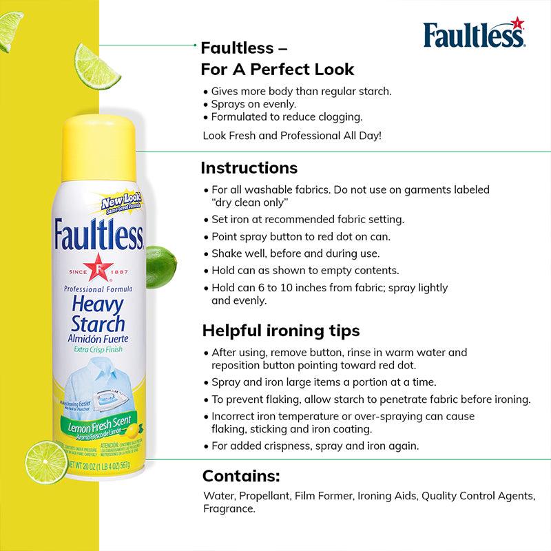 Faultless Lemon Scent Ironing Spray Starch