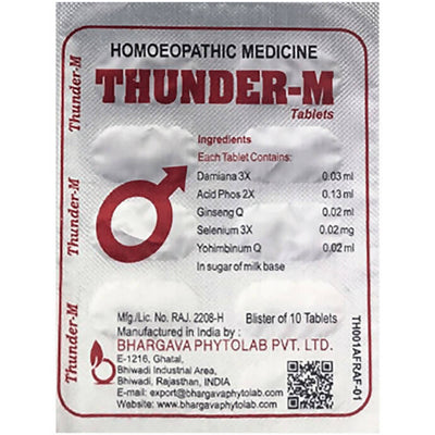 Dr. Bhargava Homeopathy Thunder-M Tablets