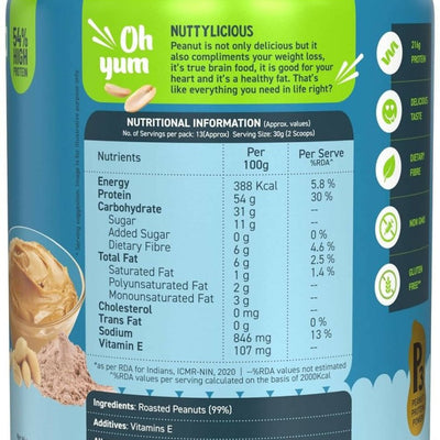 Alpino Natural Peanut Butter Powder Unsweetened
