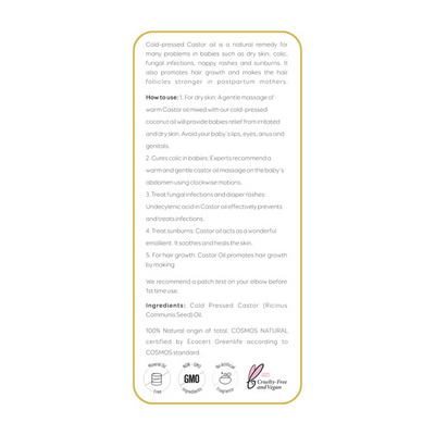 Earthbaby 100% Natural Origin Wood Cold Pressed Castor Oil