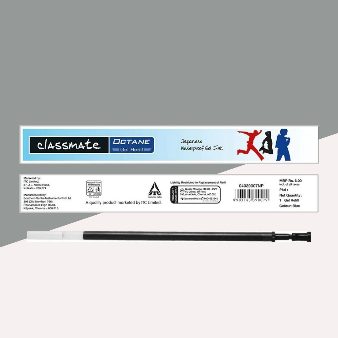 Classmate Octane Gel Refill – Black ( Set of 5 )