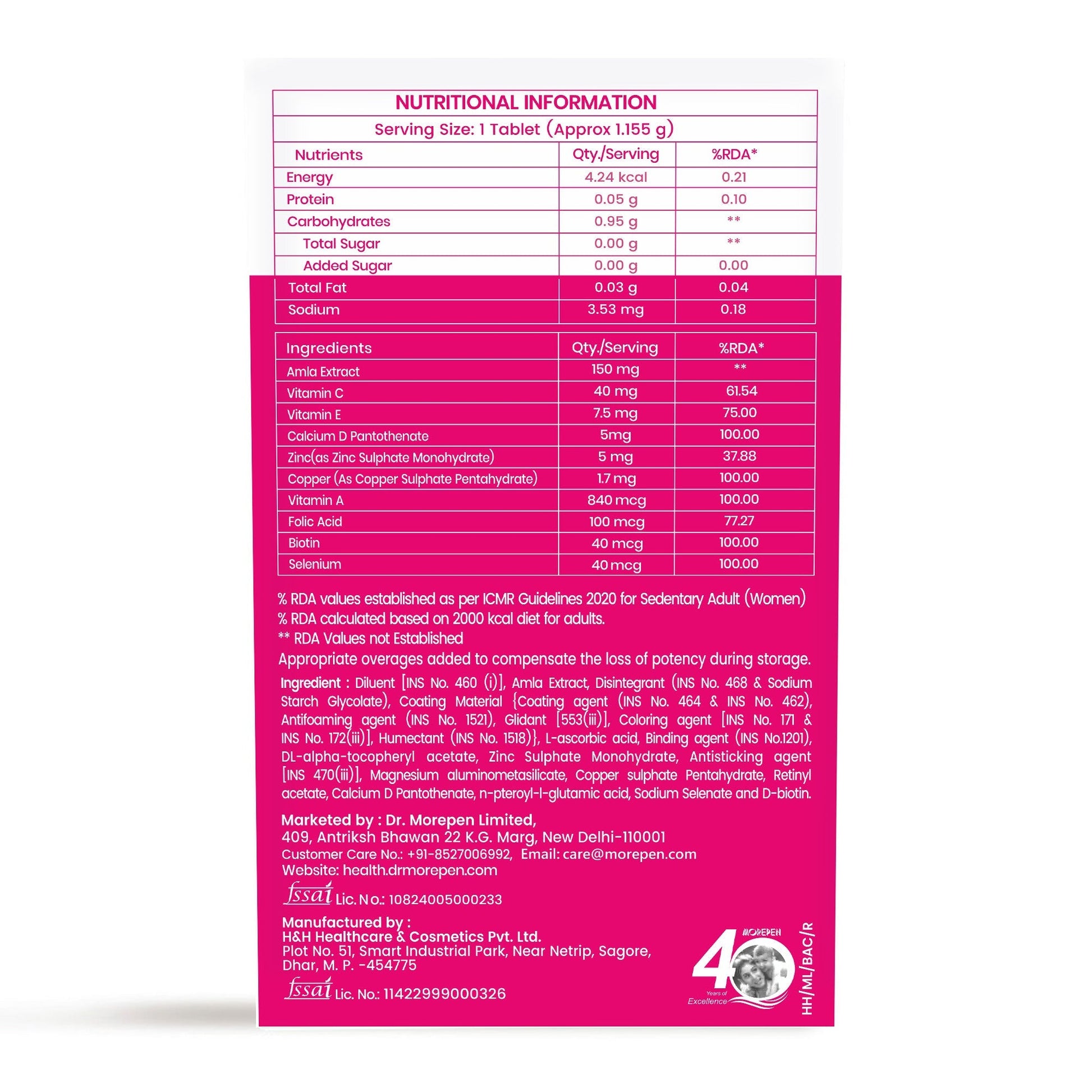 Dr. Morepen Biotin Plus Tablets
