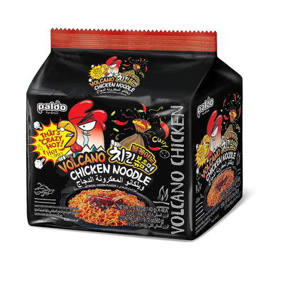 Paldo Volcano Chicken | Super Spicy Korean Noodles Pack of 4