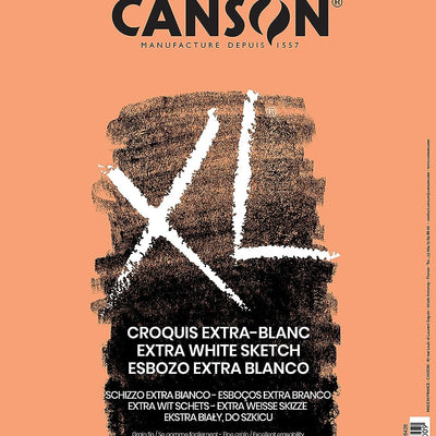 Canson XL Extra-Blanc 90 GSM Fine Grain A4 Paper Spiral Pad(Pure White, 120 Sheets)