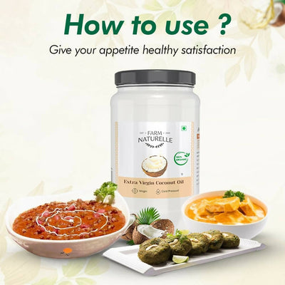 Farm Naturelle 100% Pure Organic Extra-Virgin Cold Pressed Coconut Oil