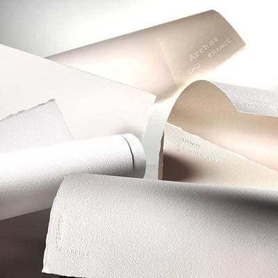 Arches Watercolour 300 Gsm Cold Pressed Bright White 56Cm X 76Cm Paper Sheets- 10 Sheets