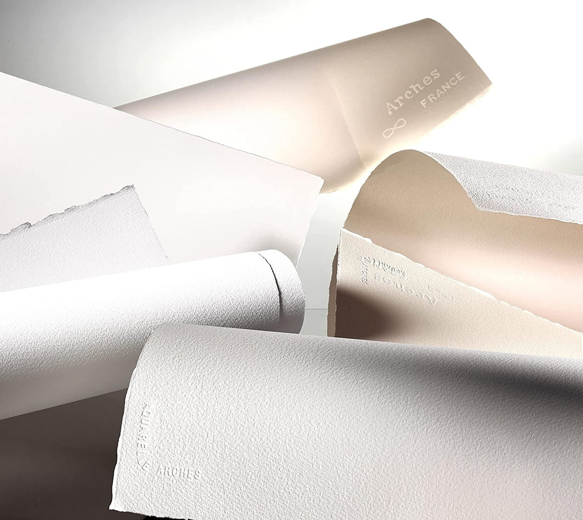 Arches Watercolour 300 Gsm Cold Pressed Bright White 56Cm X 76Cm Paper Sheets- 10 Sheets