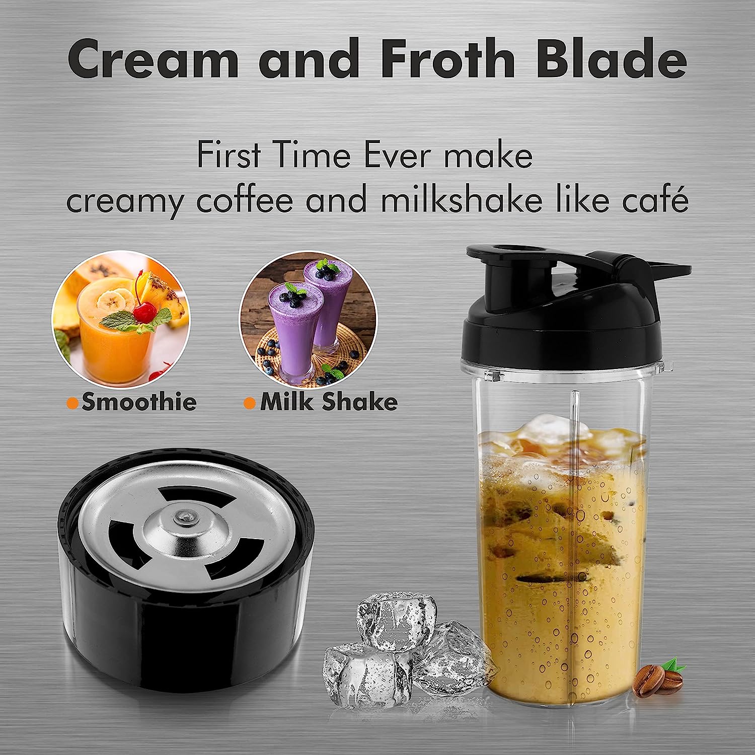 Cookwell Bullet Mixer Grinder (5 Jars, 3 Blades, Silver) (Indian Plug)