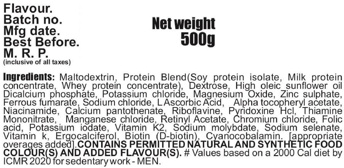 Develo Weight Mass Gainer Protein Shake for Fast Gain in women girls, Nutrition Food Supplement, with Natural Fat Energy 27 Vitamins & Minerals - 500 g Powder Kesar Badam Flavour