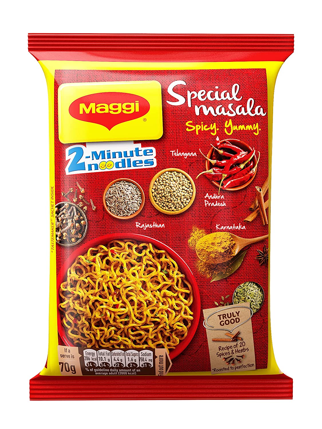 50x Maggi Special Masala Noodles, Pack of 50 (70g each)