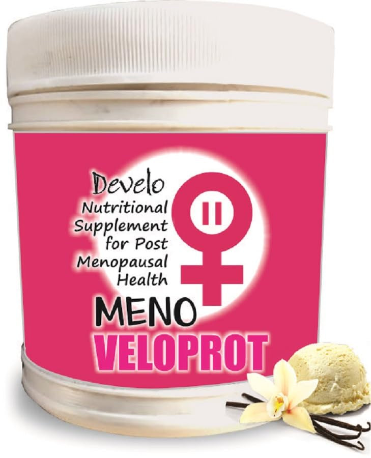 Develo Menopause Supplement for Women, Manage Hot Flashes, Night Sweats, Stress, Hormonal Imbalance - 500g Vanilla