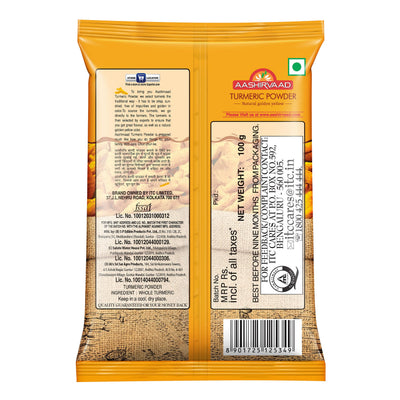 Aashirvaad Powder, Turmeric, 100g Pouch