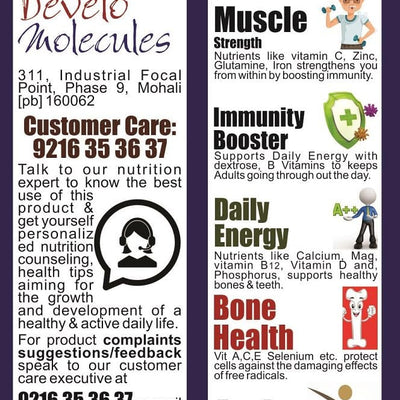 Develo Protein Powder (Whey soy, Plant & Milk Based) for Seniors, Elderly & Old Age People, Men & Women – 1kg Vanilla Flavour