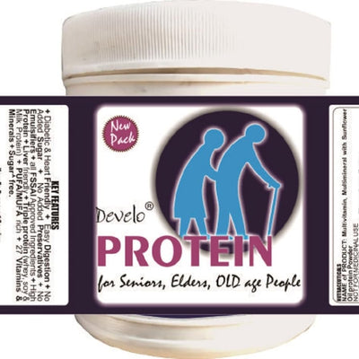 Develo Health Gainer protein Powder for Elderly, Seniors & Old Age, Men & Women - 500g Kesar Badam