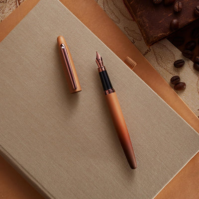 Sheaffer VFM 9428 Fountain Pen | Coffee Edition Matt Brown with Regal Brown PVD Trims | Medium Nib | Premium Coffee Brown Pen | Premium Fountain Pen
