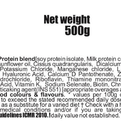 Develo Skin & Hair Nutritional Protein Supplement Powder for Healthy Hair, Glowing Skin & Nails - Enriched with Biotin, Hyaluronic Acid for Men & Women - 500g Vanilla