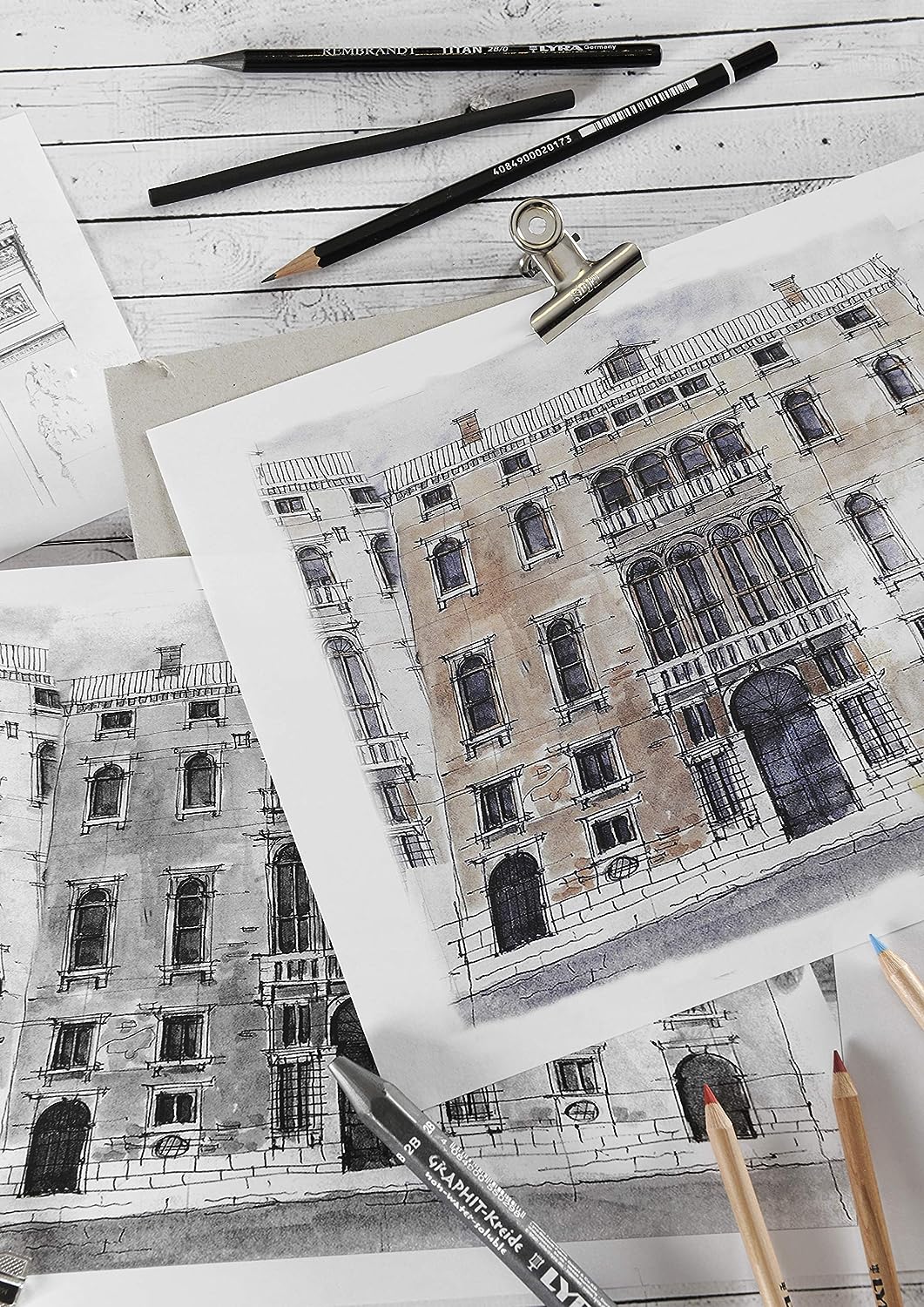 Canson C à  Grain Drawing 180 GSM Fine Grain 50 x 65 cm Paper Sheets (Natural White, 50 Sheets)